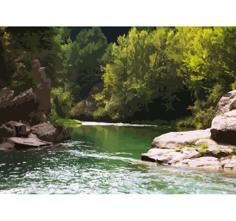 Fototapete Natur ruhige wasserlandschaft - TenStickers