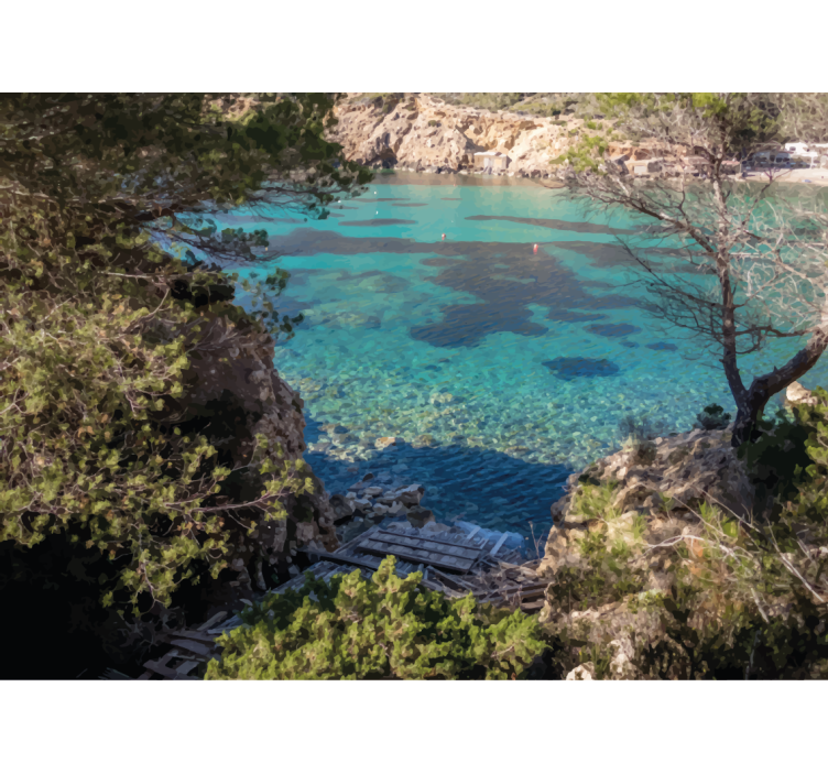 Fototapete natur klare küstenszene - TenStickers