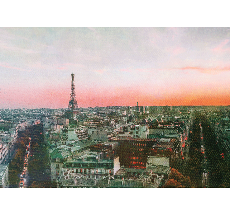 Fototapete paris eiffelturm bei sonnenuntergang - TenStickers