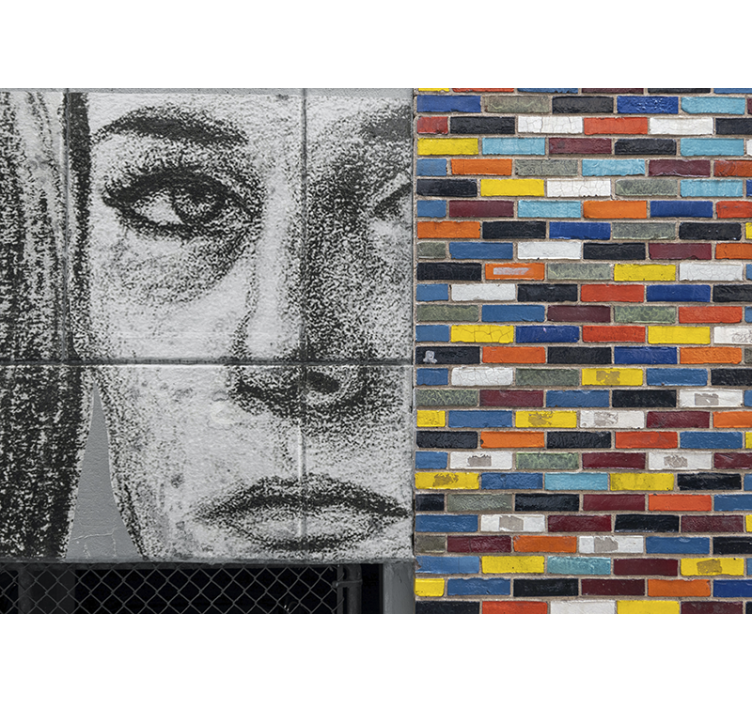 Fototapete graffiti einzigartiges urbanes porträt - TenStickers