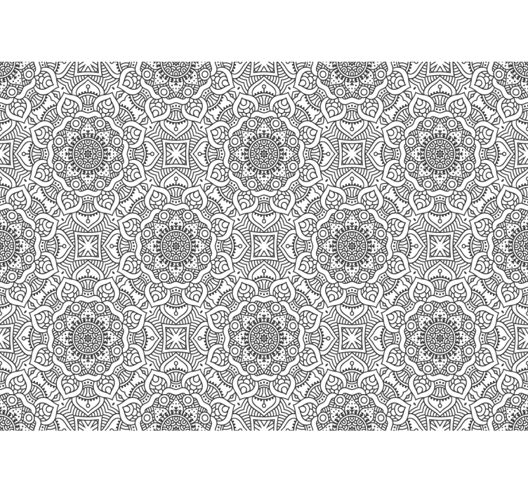 Fototapete mandala mit filigranen geometrischen mustern - TenStickers