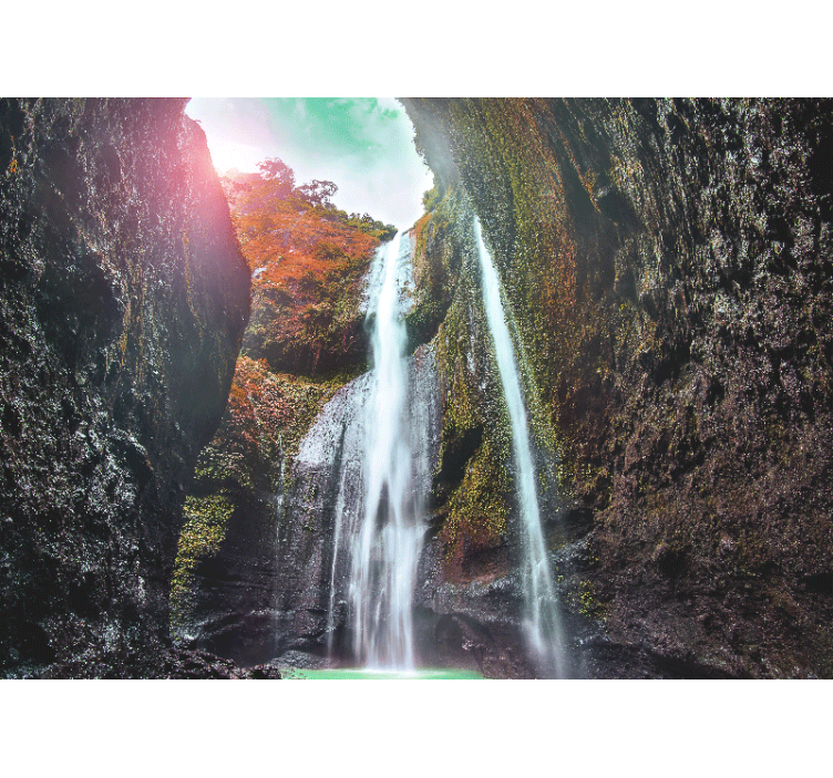 Fototapete wasserfall majestätische wasserfalllandschaft - TenStickers
