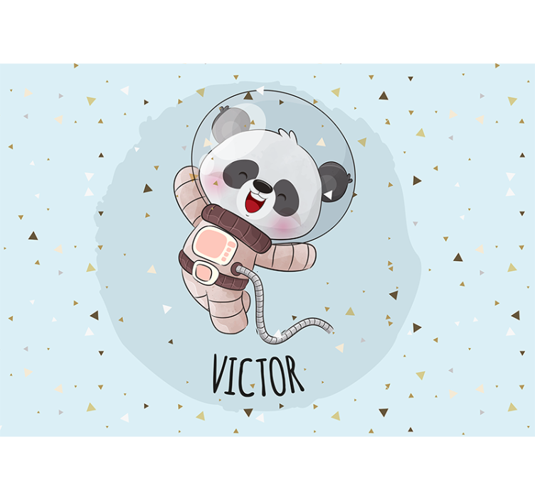 Fototapete tiere glücklicher astronauten-panda - TenStickers