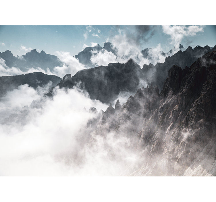 Fototapete berge majestätische gipfelsilhouette - TenStickers