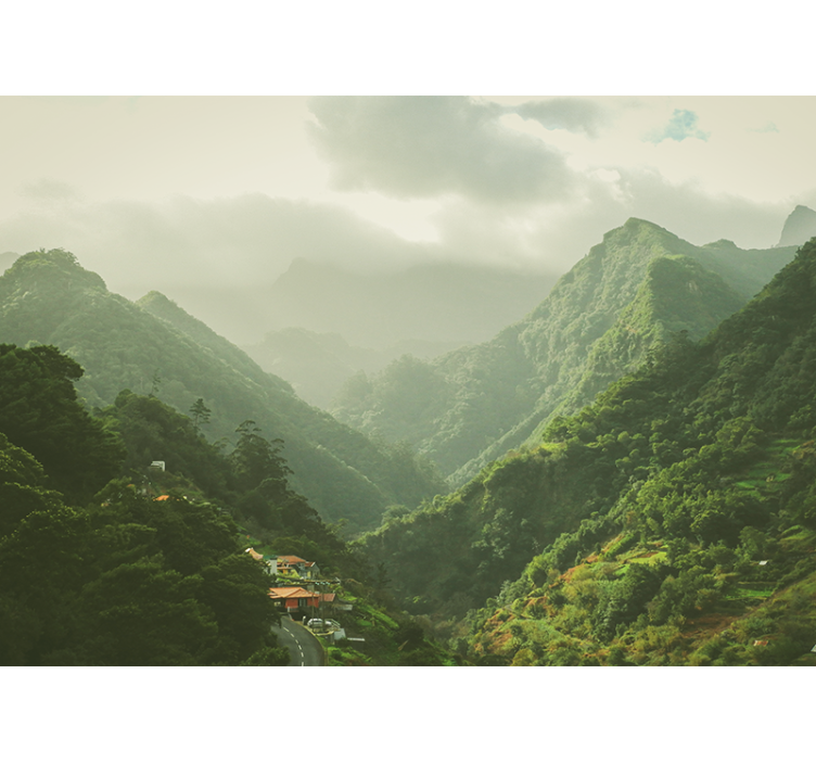 Fototapete landschaft gebirgsbachtal szenerie - TenStickers