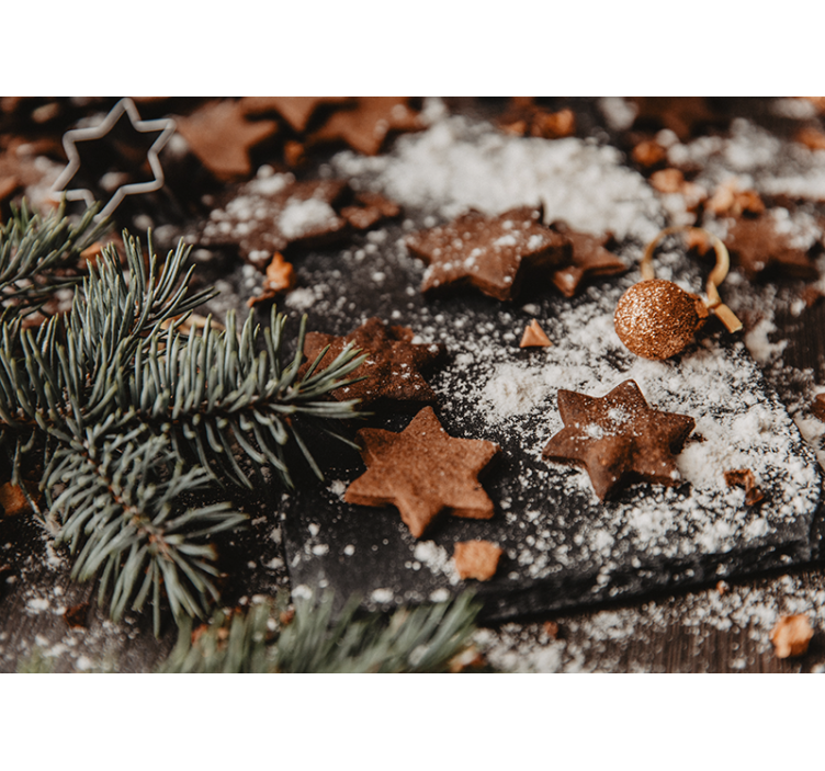 Fototapete weihnachten lebkuchenstern-motiv - TenStickers