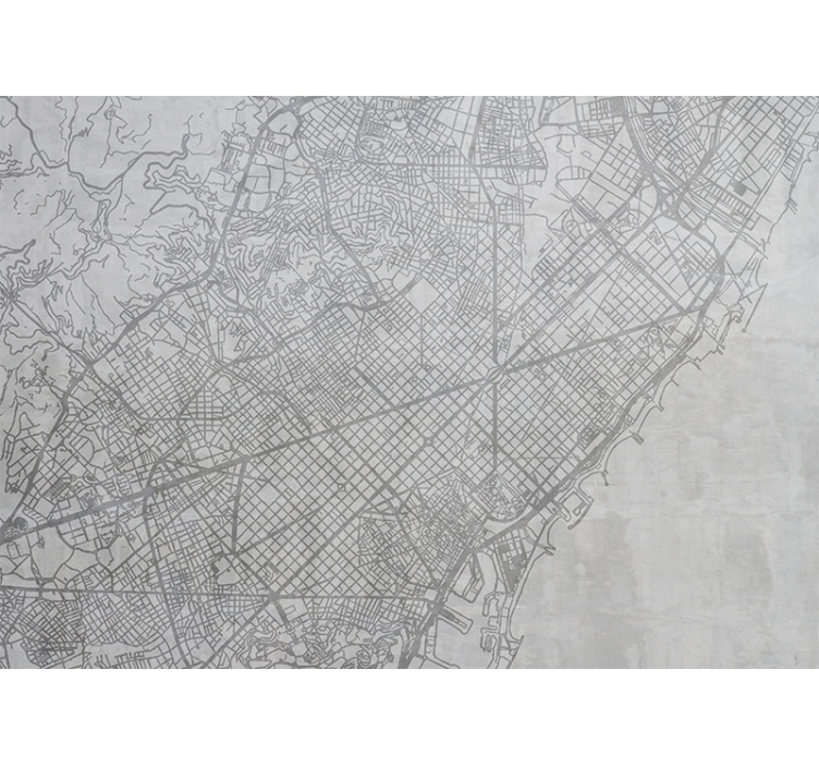 Fototapete Barcelona Stadtplan von barcelona - TenStickers