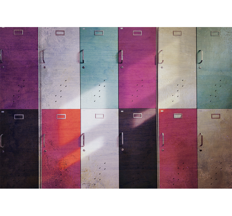 Fototapete musik bunte schranktüren - TenStickers