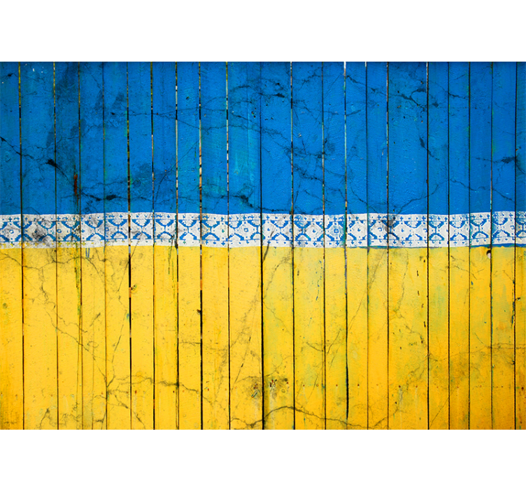 Fototapete städte im holzplankenmuster - TenStickers