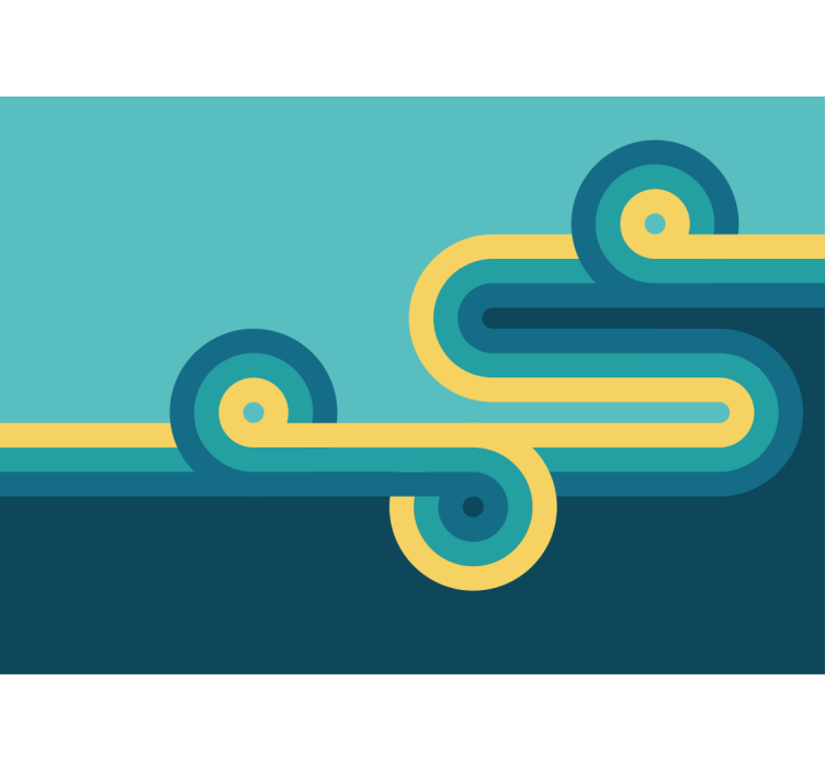 Fototapete abstrakt mit gewölbten linienanordnungen - TenStickers