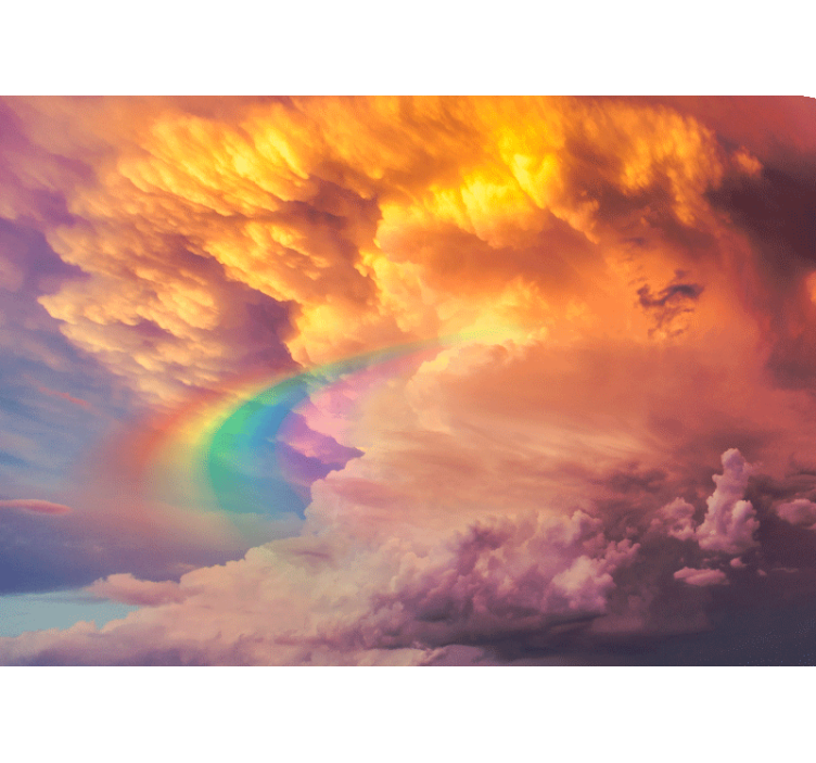 Fototapete himmel majestätische regenbogenwolken - TenStickers