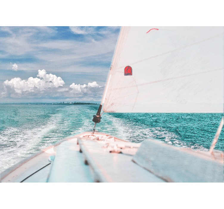 Fototapete meer segeln durch wellen - TenStickers