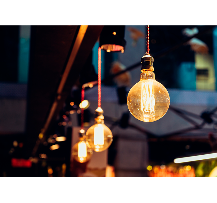 Fototapete weitere muster vintage lichtleuchte - TenStickers