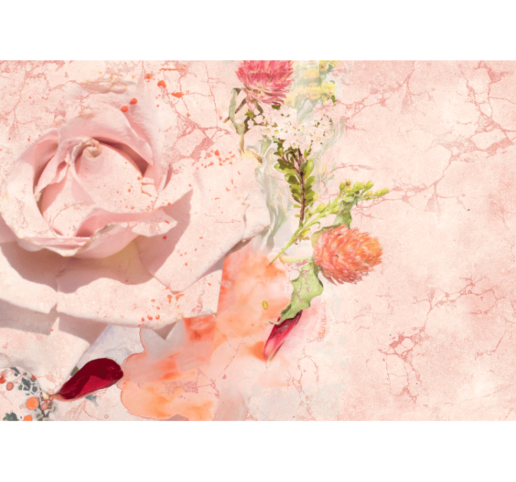Fototapete blumen romantische rosa rose - TenStickers