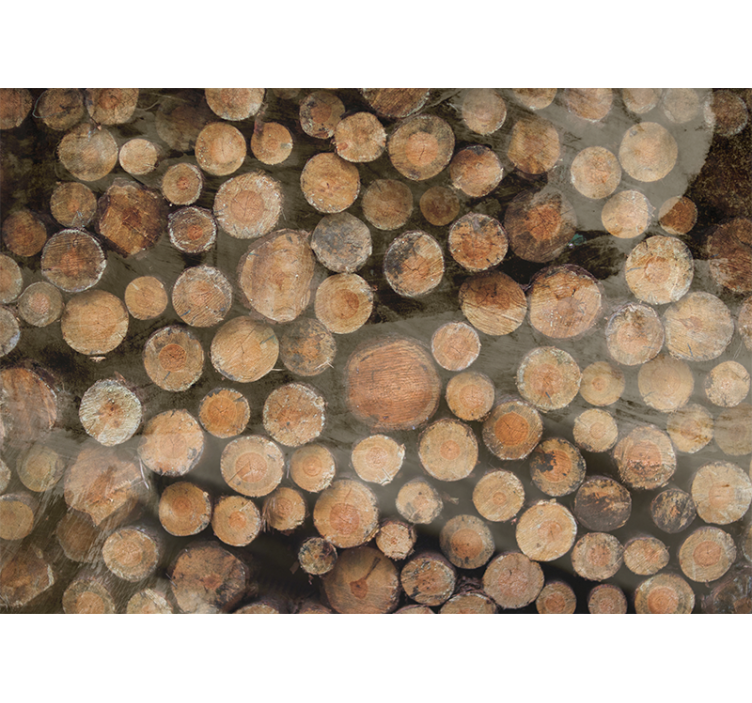 Fototapete weitere muster holzscheit arrangement - TenStickers