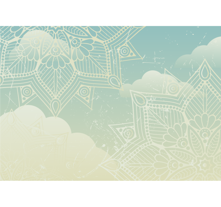 Fototapete mandala mit filigranem geometrischen muster - TenStickers