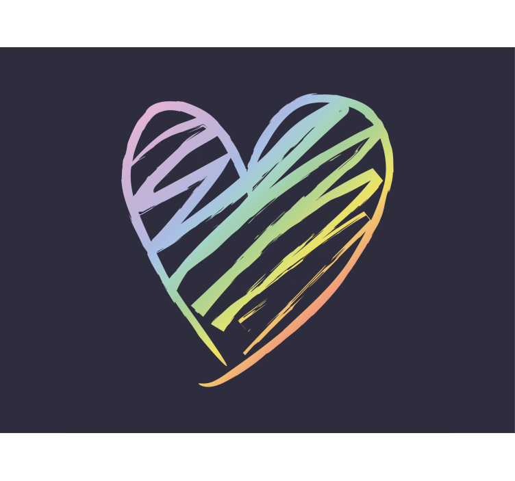 Fototapete liebe im regenbogen herz design - TenStickers