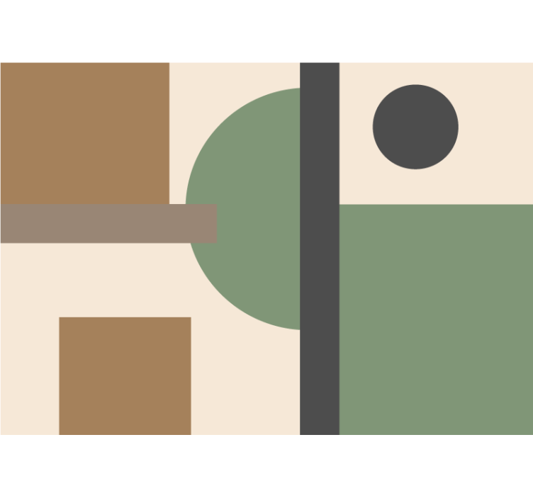 Fototapete abstrakt Natürliche Farben geometrische kunst - TenStickers