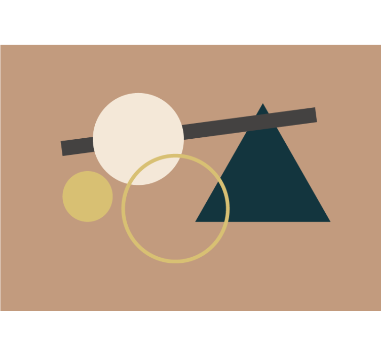 Fototapete abstrakt geometrische formen konfiguration - TenStickers