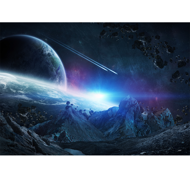 Fototapete weltraum astrale planetarische landschaft - TenStickers
