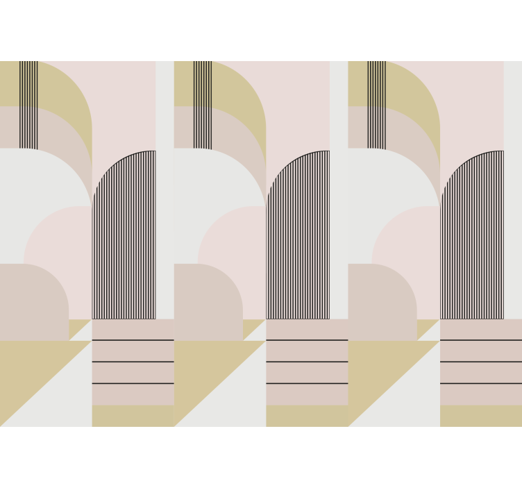 Fototapete modern mit geometrischen bogenmustern - TenStickers