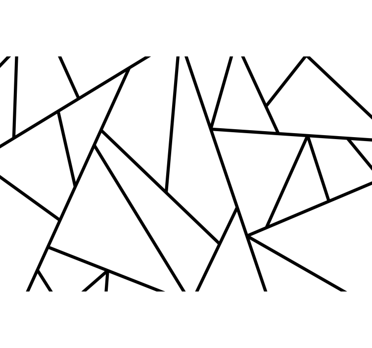 Fototapete Wohnzimmer Schwarze geometrische linien - TenStickers