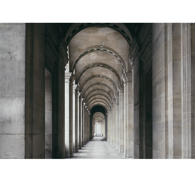 Wohnzimmer Fototapete 3D Alte zementbögen tiefe - TenStickers