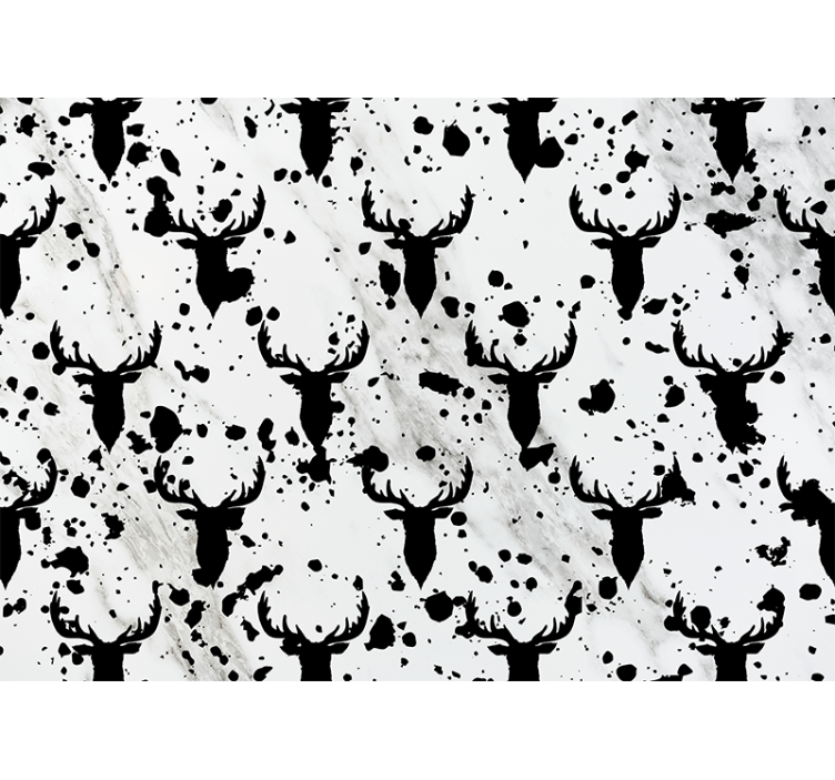 Fototapete tiere hirschsilhouette muster - TenStickers