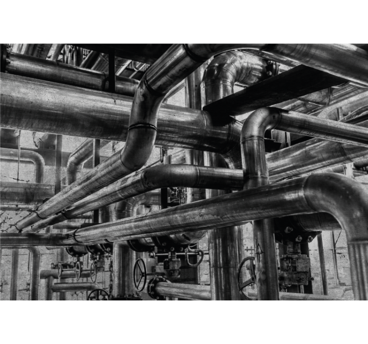 Fototapeten muster industrie-rohrmuster - TenStickers