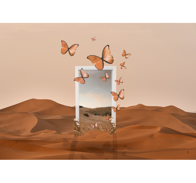 Fototapete Natur fliegende schmetterlinge - TenStickers