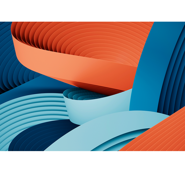 Fototapete abstrakt dynamische papierlagen - TenStickers