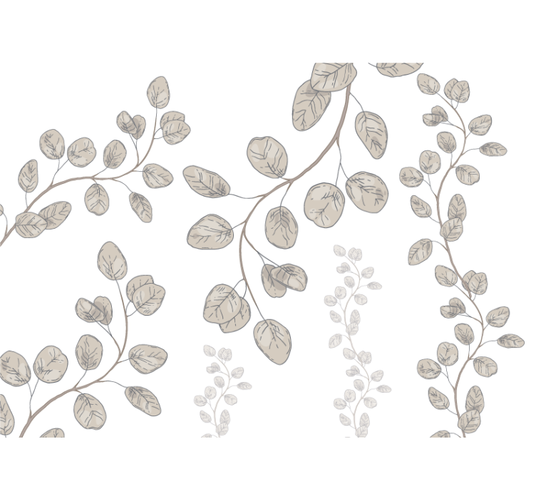 Fototapete Hochzeit zarte blattmuster - TenStickers