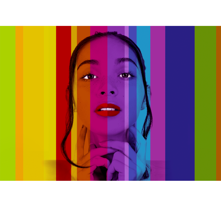 Fototapete kunst buntes porträt - TenStickers