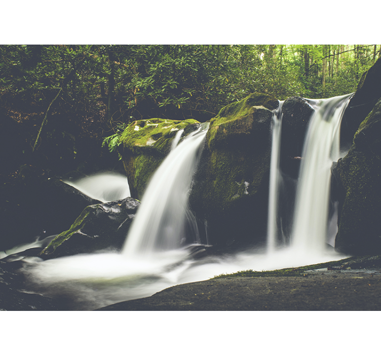 Fototapete wasserfall mit wasserfall szene - TenStickers