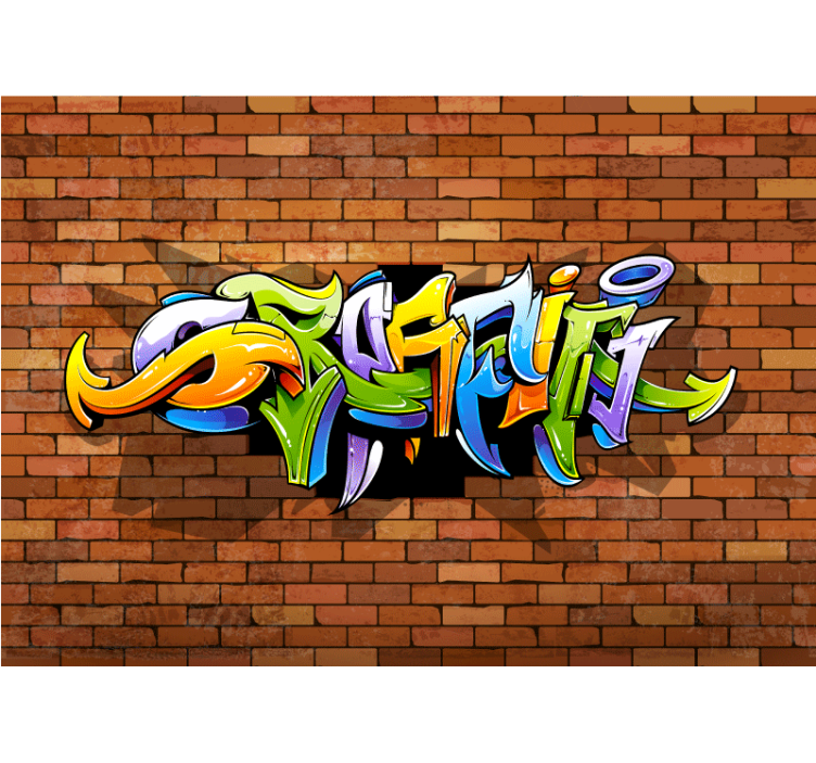Fototapete Musik 3d-graffiti-wand - TenStickers