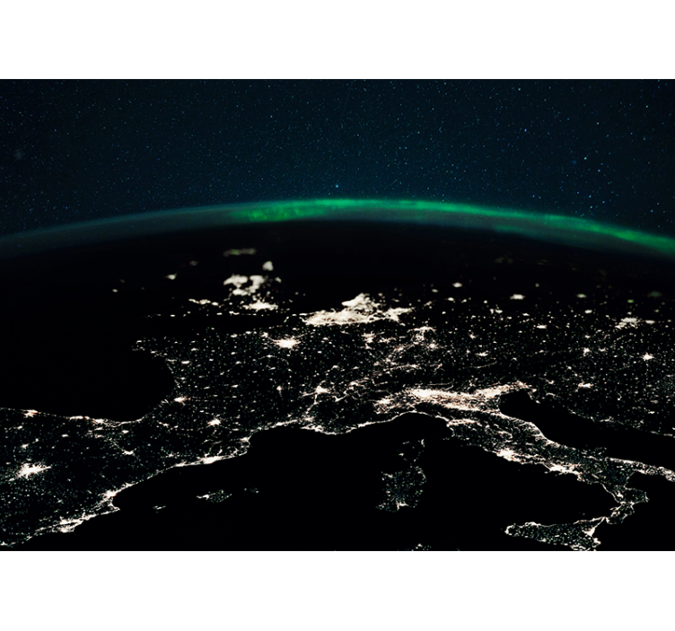 Fototapete weltraum erdansicht aus der luft - TenStickers