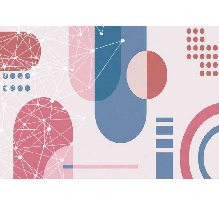 Fototapete abstrakt geometrische formen netzwerk - TenStickers