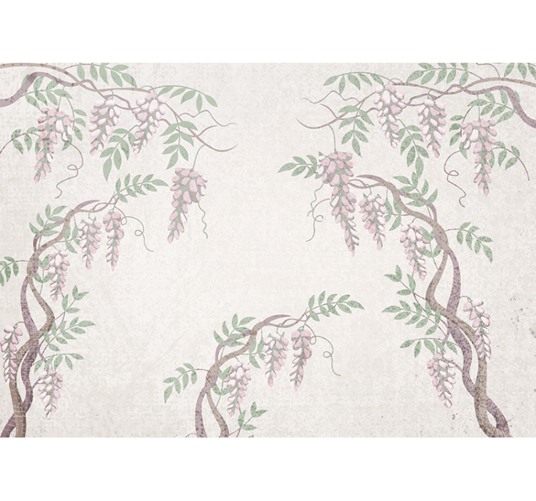 Fototapete Blumen zarte blumenranken - TenStickers