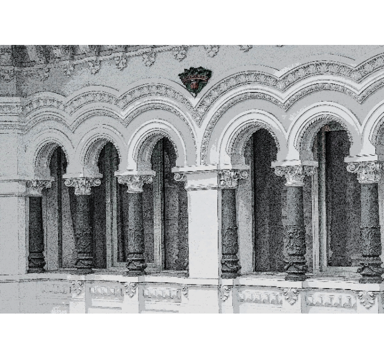 Fototapete klassische kunst architektur bögen detail - TenStickers