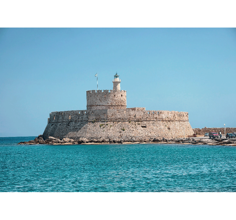 Fototapete andere Städte rhodos leuchtturm festung - TenStickers