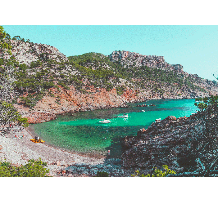 Fototapete landschaft bucht mit meerblick - TenStickers