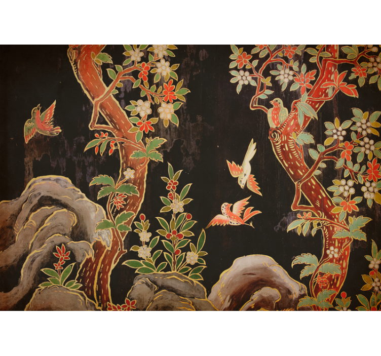 Fototapete tiere tropische vogel szene - TenStickers