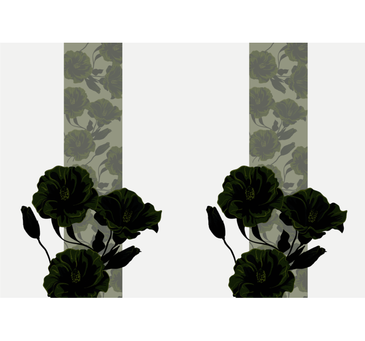 Fototapete blumen elegante schwarze blumen - TenStickers