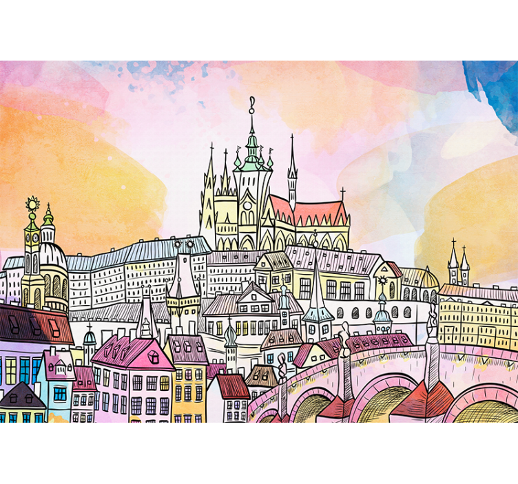 Fototapete städte prag schlossblick - TenStickers