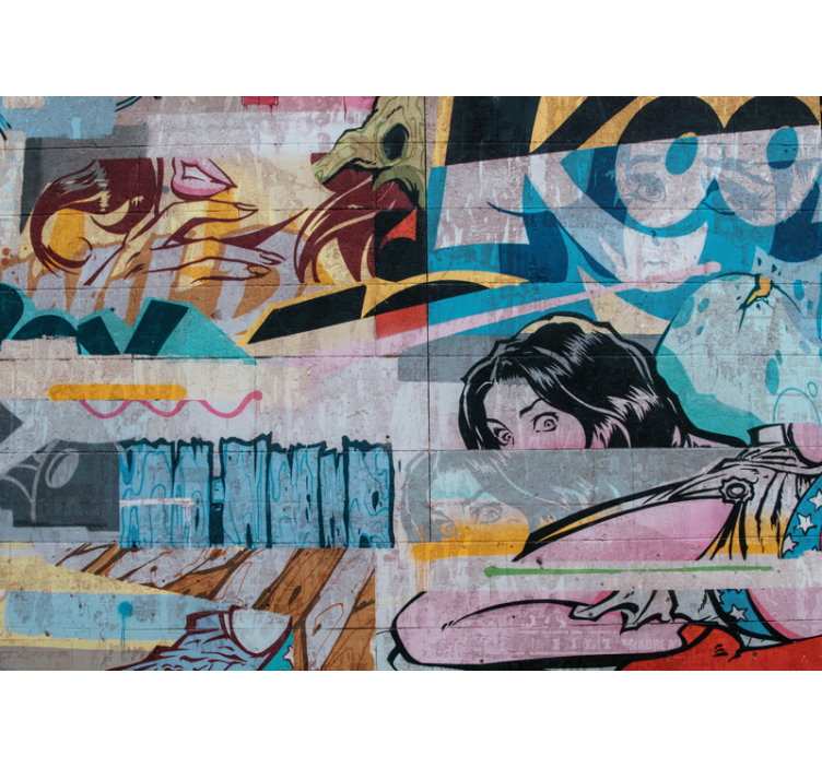 Fototapete Urbane Kunst Originelle bunte graffiti - TenStickers
