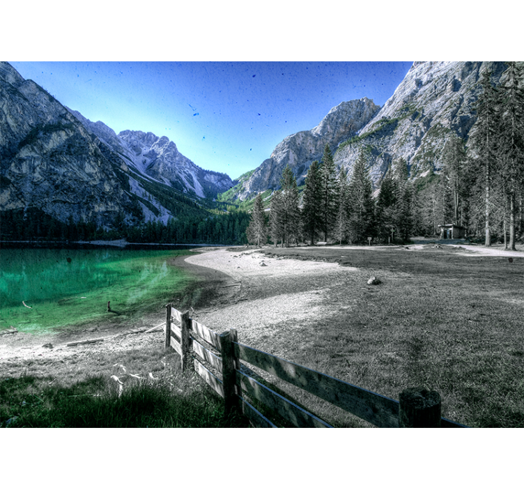 Fototapete landschaft bergsee ruhe - TenStickers