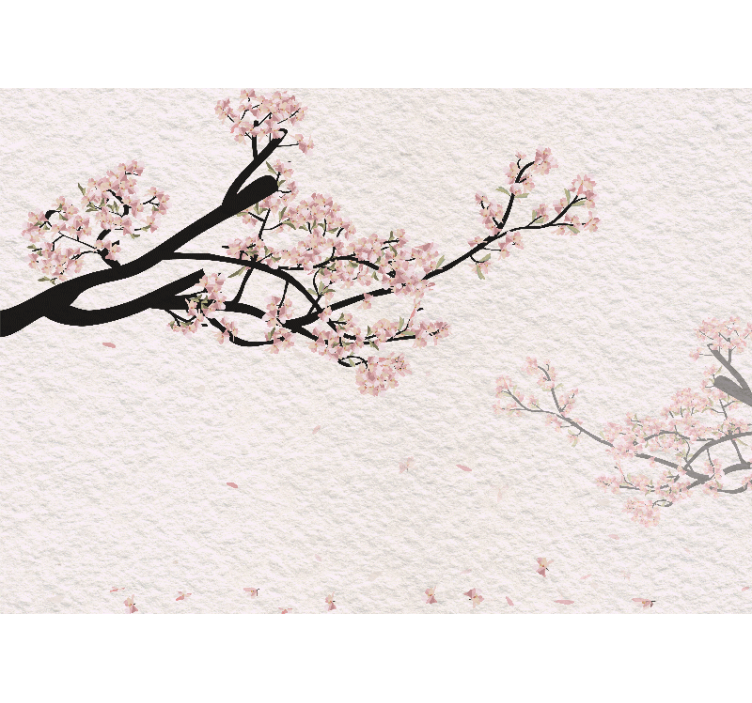Panorama Fototapete kirschblüte - TenStickers