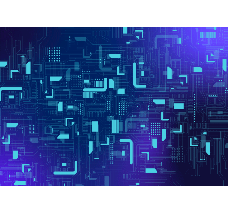 Fototapete abstrakt Elektronische schaltung - TenStickers