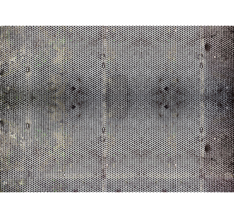 Fototapete durchbohrtes Metall - TenStickers