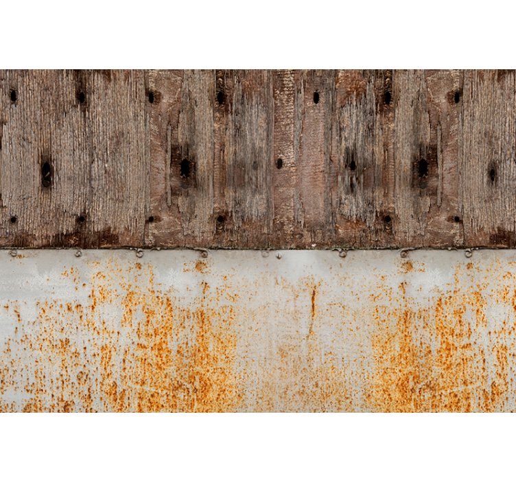 Fototapete Texturen Metall und Holzchips - TenStickers